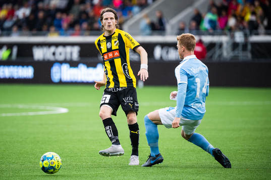 Häckens Erik Friberg och Malmö FFs Anders Christiansen