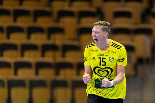 Christoffer Brännberger – Sävehofs Christoffer Brännerberg jublar