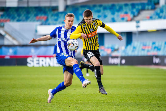 IFK Göteborgs Jesper Tolinsson och Häckens Leo Bengtsson