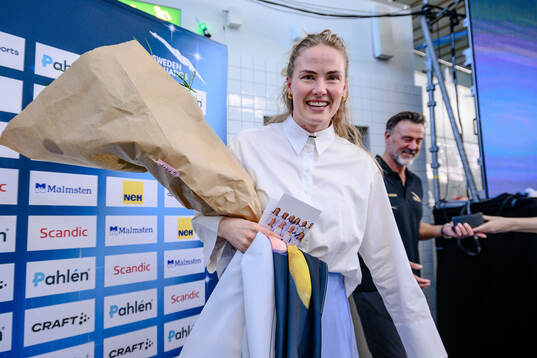 Former swimmer Michelle Coleman is celebrated